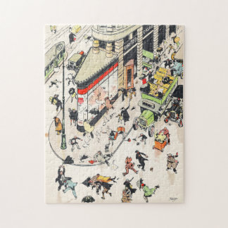 Flatiron Gebäude Street Szene New York Tony Sarg Puzzle