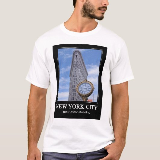 Flatiron Gebäude und Uhr 1C T-Shirt (Vorderseite)