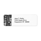 Flatiron Gebäude und Uhr in Schwarz und Weiß (Vorne)