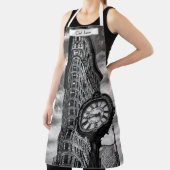 Flatiron Gebäude und Uhr in Schwarz und Weiß 1C2 Schürze (InSitu)