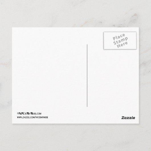 Flatiron Gebäude und Uhr in Schwarz und Weiß 1C Postkarte (Rückseite)