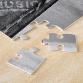 Flatiron Gebäude und Uhr in Schwarz und Weiß Puzzle (Seite)