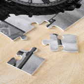 Flatiron Gebäude und Uhr in Schwarz und Weiß Puzzle (Seite)