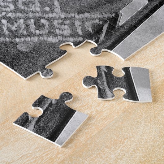 Flatiron Gebäude und Uhr in Schwarz und Weiß Puzzle (Seite)