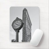 Flatiron Gebäude und Uhr in Schwarz-weißem #2 Mousepad (Mit Mouse)