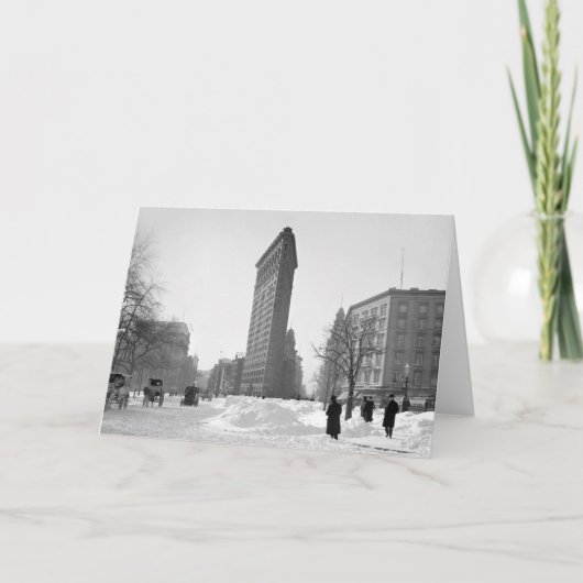 Flatiron Gebäude Winter Scene, 1905 Feiertagskarte (Vorderseite)