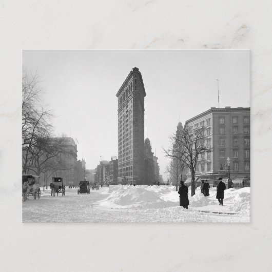 Flatiron Gebäude Winter Scene, 1905 Postkarte (Vorderseite)
