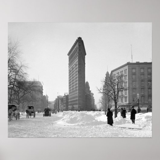 Flatiron Gebäude-Winter Scene, 1905. Vintag Poster (Vorne)