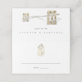 Flatiron Hotel New York City Wedding geklappt Platzkarte (Außenseite Aufgefaltet)