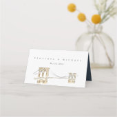 Flatiron Hotel New York City Wedding geklappt Platzkarte (Rückseite)