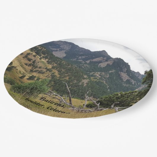 Flatironen, Boulder, Colorado - Pappteller (Schrägansicht)