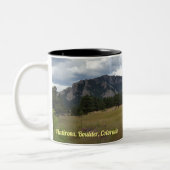 Flatironen, Boulder, Colorado - Zweifarbige Tasse (Links)