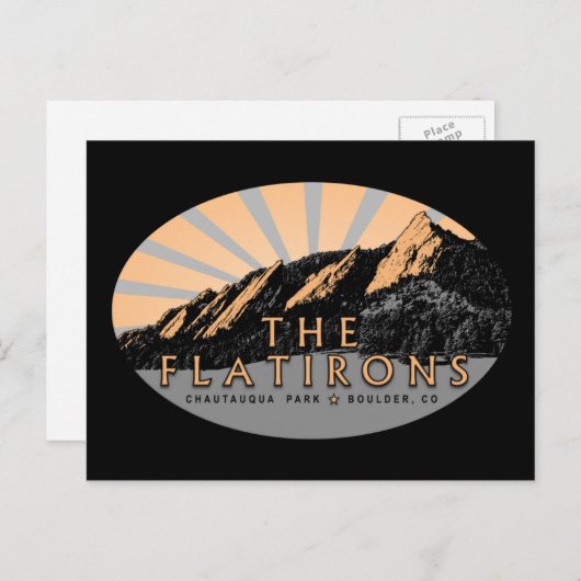 Flatirons Chautauqua Park, Boulder Colorado Postkarte (Vorne/Hinten)