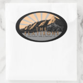 Flatirons, Chautauqua Park, BoulderStickers Ovaler Aufkleber (Tasche)