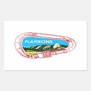 Flatirons Climbing Carabiner Rechteckiger Aufkleber
