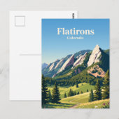 Flatirons Colorado Postkarte (Vorne/Hinten)