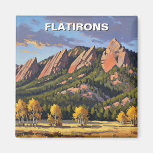 Flatirons Colorado Reise Magnet