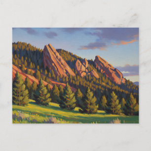 Flatirons Colorado Reise Postkarte