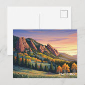 Flatirons Colorado Reise Postkarte (Vorne/Hinten)