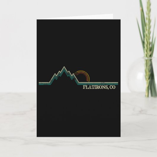 Flatirons Colorado Retro-Bergsteigen Sommer  Karte (Vorderseite)