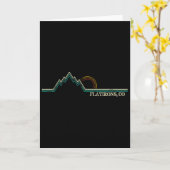 Flatirons Colorado Retro-Bergsteigen Sommer  Karte (Gelbe Blume)