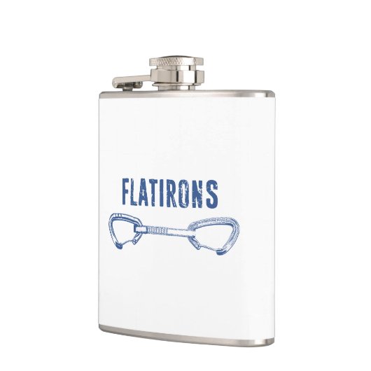 Flatirons Colorado Rock Klettern Quickziehen Flachmann (Links)