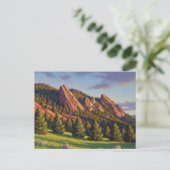 Flatirons Colorado Travel Postkarte (Stehend Vorderseite)