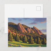 Flatirons Colorado Travel Postkarte (Vorne/Hinten)