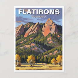 Flatirons Colorado Travel Postkarte