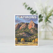 Flatirons Colorado Travel Postkarte (Stehend Vorderseite)
