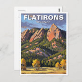 Flatirons Colorado Travel Postkarte (Vorne/Hinten)