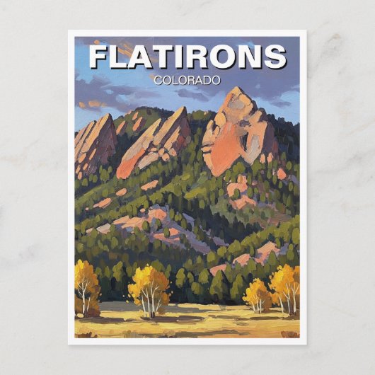 Flatirons Colorado Travel Postkarte (Vorderseite)