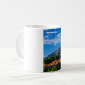 Flatirons und Blumen, Boulder Colorado Kaffeetasse (Vorderseite Links)