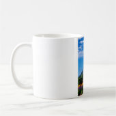 Flatirons und Blumen, Boulder Colorado Kaffeetasse (Links)