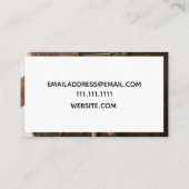 Flatlay rustikale SchmiedeAuto-Gebäude-Werkzeuge Visitenkarte (Rückseite)