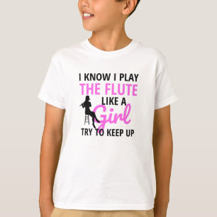 Flatplayer-Geschenke für Frauen Flute Flutist Gi T-Shirt