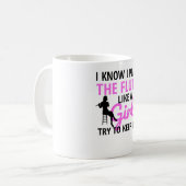 Flatplayer-Geschenke für Frauen| Flute Flutist Gir Kaffeetasse (Vorderseite Links)