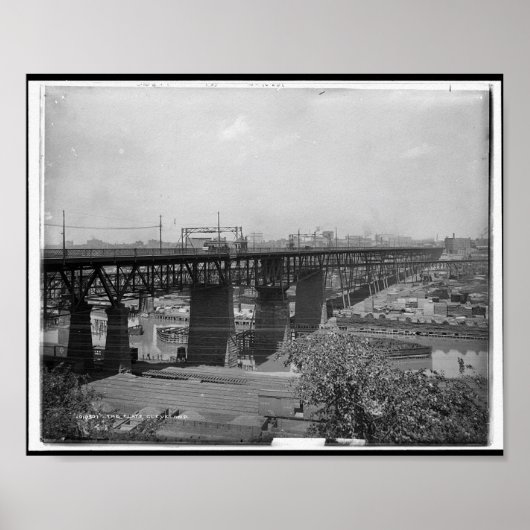Flats, Cleveland c1900 Poster (Vorne)