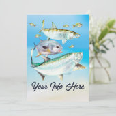 Flats Fishing Einladung (Stehend Vorderseite)