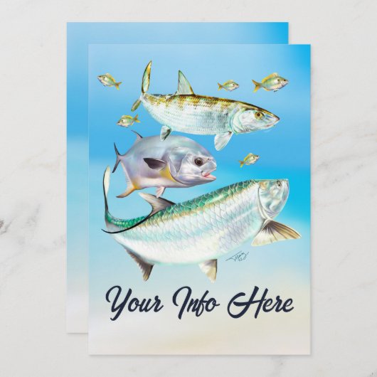 Flats Fishing Einladung (Vorne/Hinten)