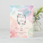 Flats invitation card save the date (Stehend Vorderseite)