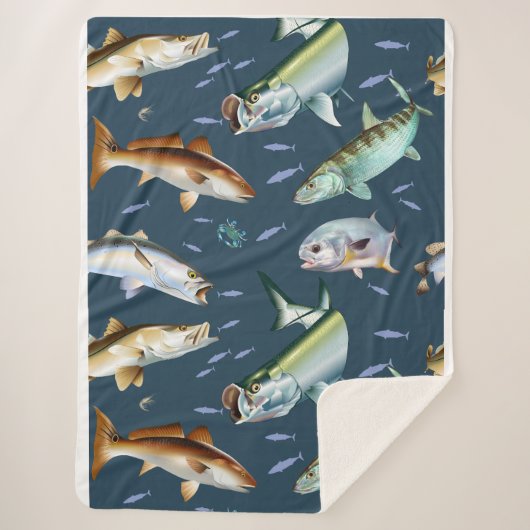 Flats Slam Rote Trommel, Karos, Snook & Speckforel Sherpadecke (Vorderseite)