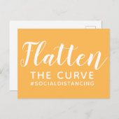 Flatten der Krümmung Kampf Covid 19 Pandemie Orang Postkarte (Vorne/Hinten)