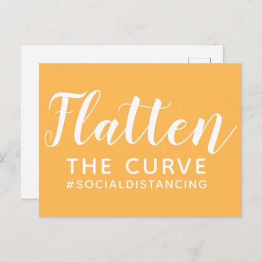 Flatten der Krümmung Kampf Covid 19 Pandemie Orang Postkarte (Vorne/Hinten)