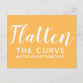 Flatten der Krümmung Kampf Covid 19 Pandemie Orang Postkarte (Vorderseite)