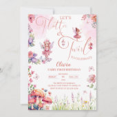 Flattermärchen und wirbelmärchige Märchen zum erst Einladung (Vorderseite)