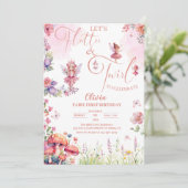 Flattermärchen und wirbelmärchige Märchen zum erst Einladung (Stehend Vorderseite)