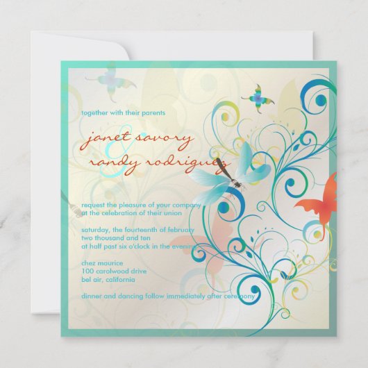 Flattern durch... Drachenfliege+Schmetterlinge+Wir Einladung (Rückseite)