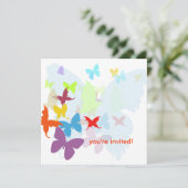Flattern durch... Geburtstagsfeier Einladung (Stehend Vorderseite)