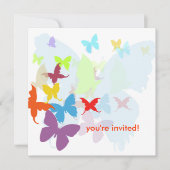 Flattern durch... Geburtstagsfeier Einladung (Vorderseite)